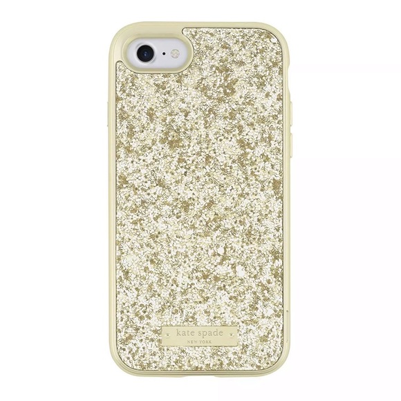 kate spade Accessories - NWT Kate spade Glitter Case Bumper iPhone 7 - Gold